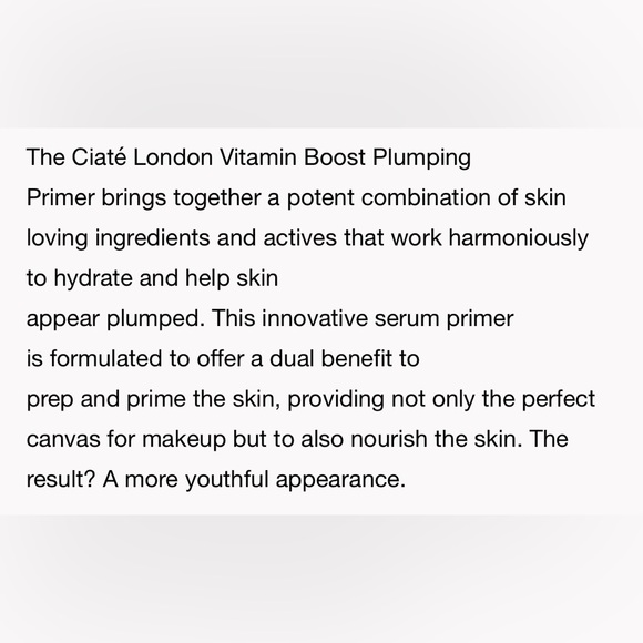 💕 2 for $40 💕 Ciate Vitamin Boost Plumping Primer - Picture 5 of 5